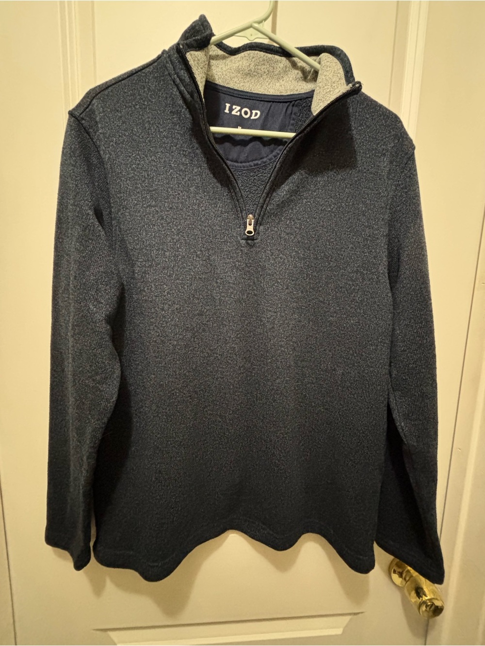 IZOD Men's Navy Quarter-Zip Sweater